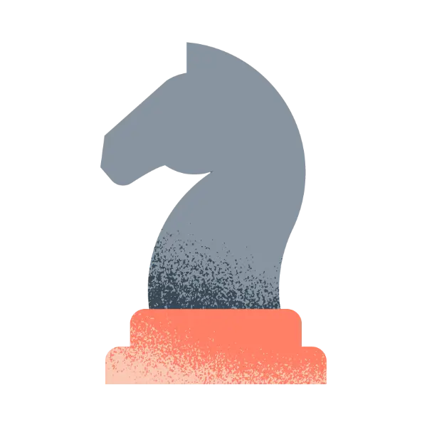 Stylised knight chess piece